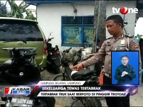 Satu Keluarga Berswafoto di Trotoar Tewas Ditabrak Truk