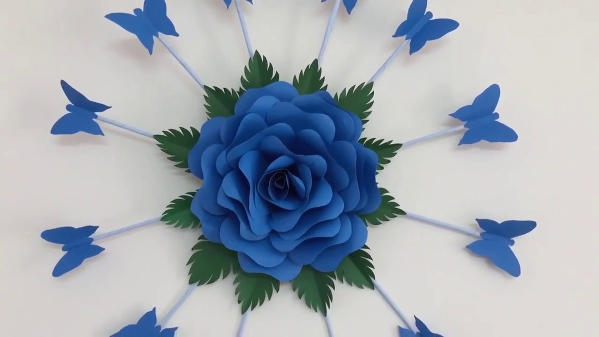 PAPER FLOWER WALL HANGING _ PAPER ROSE FLOWER CRAFT_ PAPER ROSE WALL CRAFT