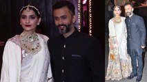 Sonam Kapoor & Anand Ahuja look perfect together at Diwali party; Watch video | FilmiBeat