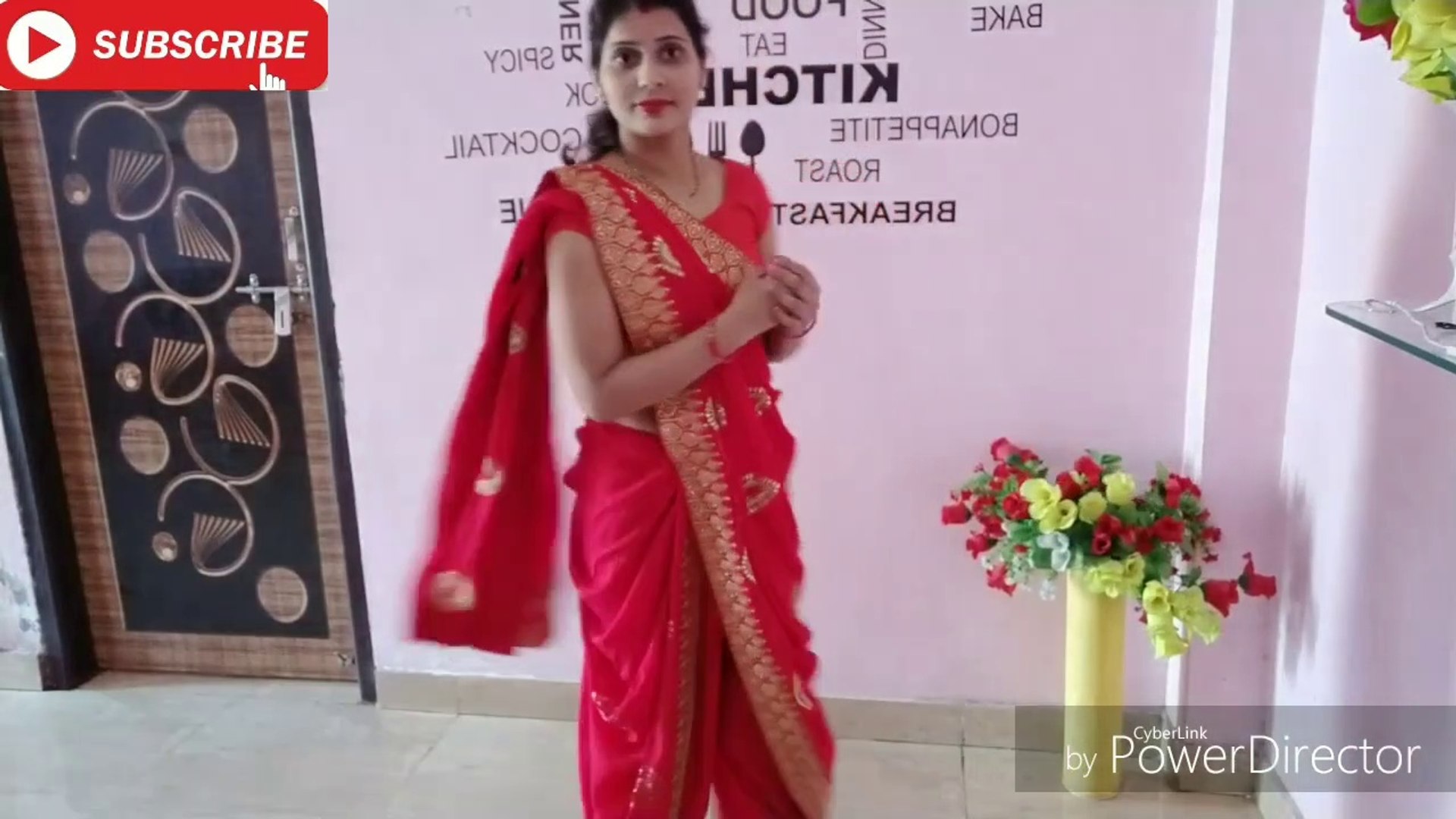 ⁣How to drape saree in dhoti style __ Beautiful Dhoti style saree