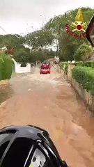 Siracusa - Tracima il Mortellaro, allagata strada per Fontane Bianche (26.10.19)