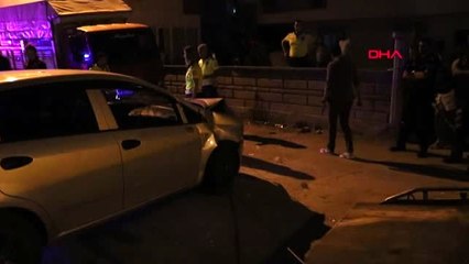 Antalya otomobilin çarptığı dudu, duvar ile kamyonet arasına sıkıştı