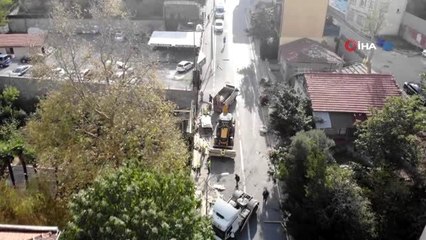 Freni boşalan kereste yüklü TIR yokuş aşağı sürüklendi