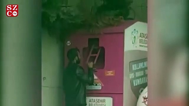 Giysi kumbarasını görülmemiş yöntemle soydular!