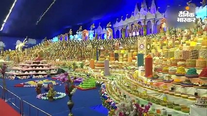 स्वामीनारायण मंदिर में अन्नकूट उत्सव