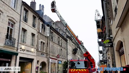 Dole, important incendie dans un immeuble du centre ville