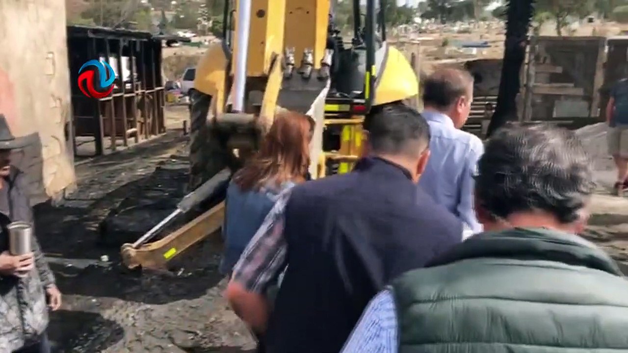 Recorrió AGC zona afectada por incendio en Nueva Aurora video afn