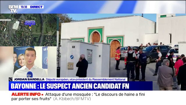 Jordan Bardella (RN) sur l'attaque d'une mosquée à Bayonne: le 'pas d'amalgame' s’applique dans des attentats, il faut aussi qu'il s'applique dans ce cas-là