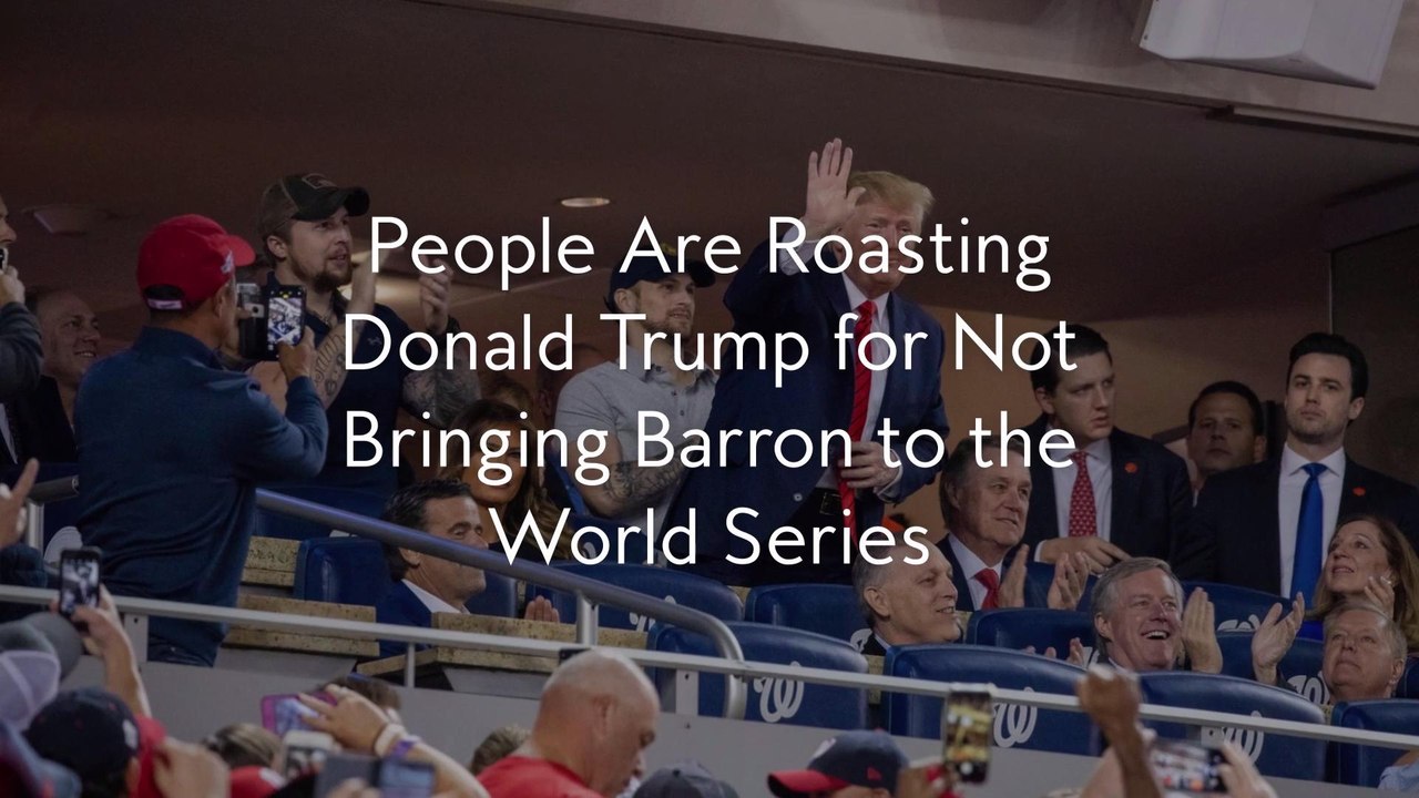 People Are Roasting Donald Trump for Not Bringing Barron to the World Series
