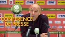 Conférence de presse Valenciennes FC - Havre AC (0-0) : Olivier GUEGAN (VAFC) - Paul LE GUEN (HAC) - 2019/2020