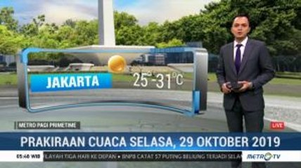 Prakiraan Cuaca Selasa 29 Oktober 2019