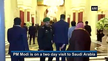 PM Modi arrives at King Saud Palace in Riyadh