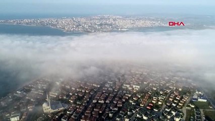 Büyükçekmece'de sis etkili oldu