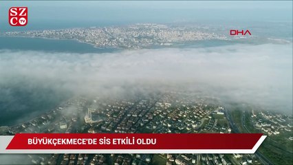 Büyükçekmece'de sis etkili oldu