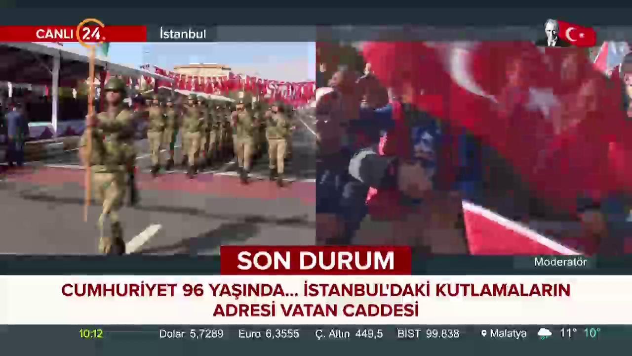 İstanbul'da 29 Ekim kutlaması