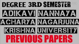 Degree 3rd SEMESTER JAVA previous papers | adikavi Nannaya,Acharya Nagarjuna Krishna UNIVERSITIES