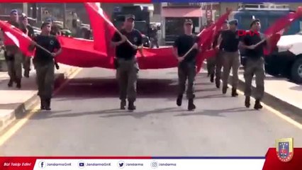 Ankara emniyet ve jandarma personeli, 1923 metrelik cumhuriyet koşusunda