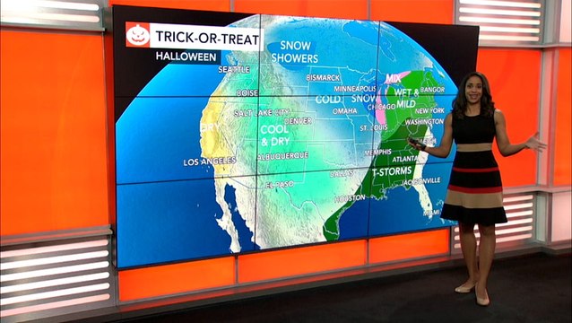 Storms may disrupt trick-or-treating on Halloween