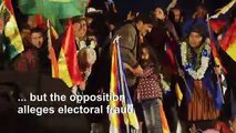 Bolivian President Evo Morales holds victory rally as clashes break out in Bolivia