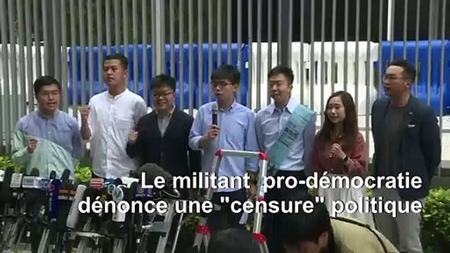 ELECTIONS LOCALES À HONG KONG:LA CANDIDATURE DE joshua WONG INVALIDÉ