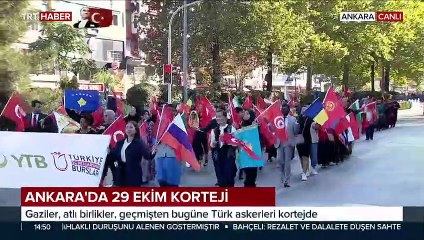 Başkentte 29 Ekim kortej yürüyüşü yapıldı