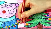 Peppa Pig Daddy Pig Christmas Coloring Book Pages Fun Coloring Video For Kids