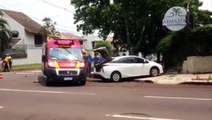 Motociclista sofre fratura em acidente na Rua Minas Gerais