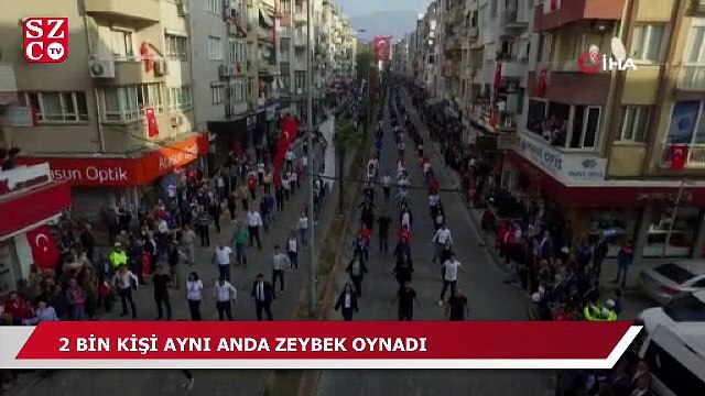 2 bin kişi aynı anda zeybek oynadı