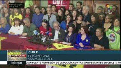 Movimiento "No+AFP" se pronuncia por situación social en Chile