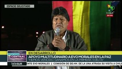 Evo Morales: Ganamos en primera vuelta con más del 10% de diferencia