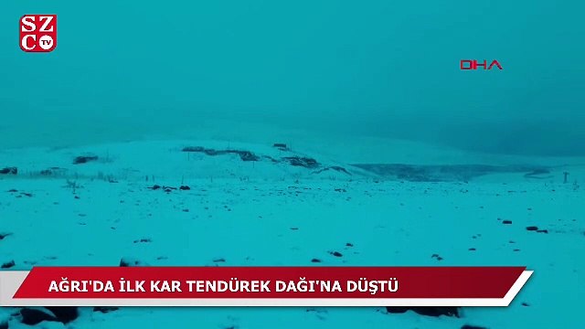 Ağrı'da ilk kar Tendürek Dağı'na düştü
