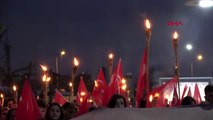 Sivas'ta fener alayı ve cumhuriyet yürüyüşü
