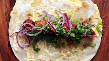 Yummy Butter Chicken Kathi Roll