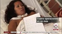 En Tabasco, mujer que sobrevive a 13 puñaladas exige justicia