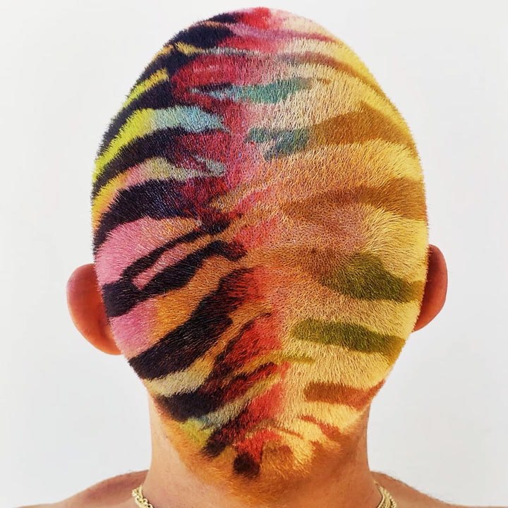 Hairstylist creates psychedelic animal print buzz cuts loved by J Balvin