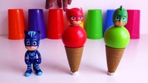 Pj Masks Balls Ice Cream Cones , Learn Colors with Pj Masks Wrong Heads