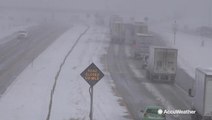 October snow shuts down interstate