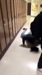 Kid Jumps Into The Lockers