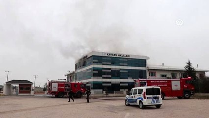 Tadilat yapılan özel okulda yangın