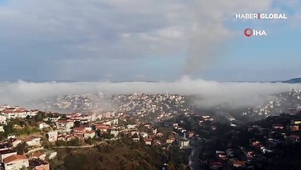 İstanbul'da sis kartpostallık görüntüler oluşturdu
