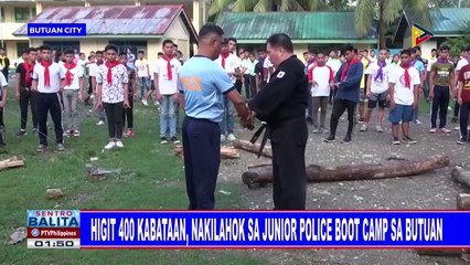 Higit 400 kabataan, nakilahok sa Junior Police Boot Camp sa Butuan