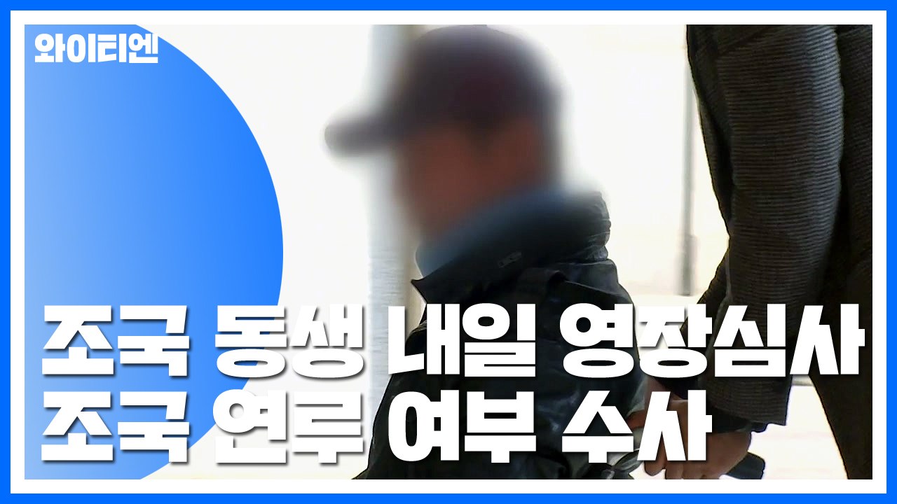 '웅동학원 의혹' 조국 동생, 내일 구속영장 심사..."출석해 적극 변론할 것" / YTN