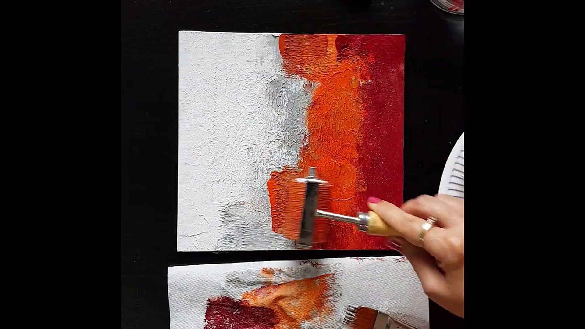 Acrylic Abstract Painting very easy for Beginners using Gesso
