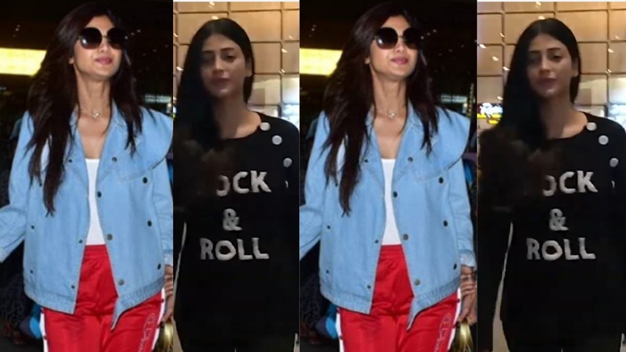 Spotted Shilpa Shetty with her family & Shruti Haasan at the airport