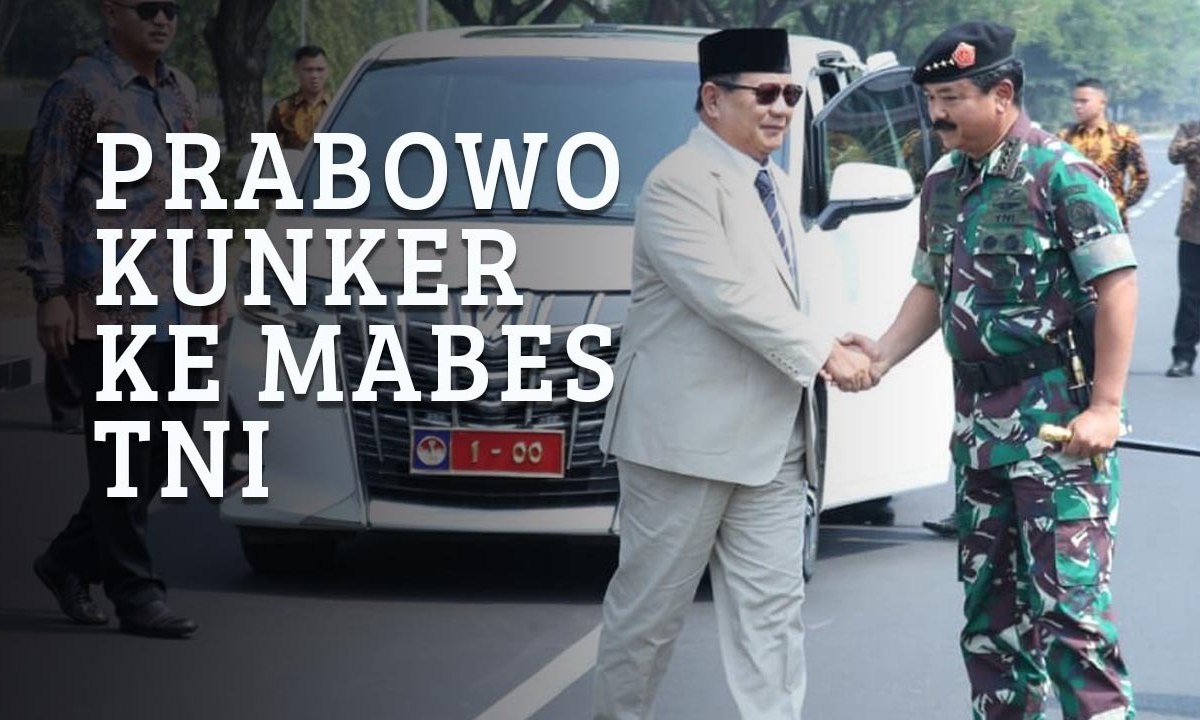 Prabowo ke Mabes TNI Dengan Mobil Pribadi