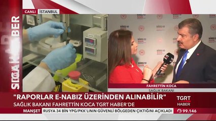 Sağlık Bakanı Fahrettin Koca TGRT Haber'de Açıklamalarda Bulundu
