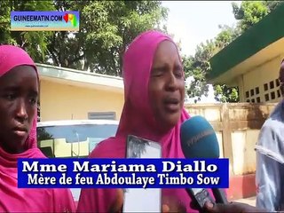 Mariama Diallo, mère de feu Abdoulaye Timbo Sow, tué le 15 oct 2019 à Wanindra