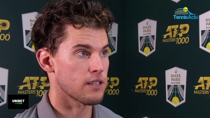 Rolex Paris Masters 2019 - Dominic Thiem was afraid of Milos Raonic : "I'm happy to be here again"