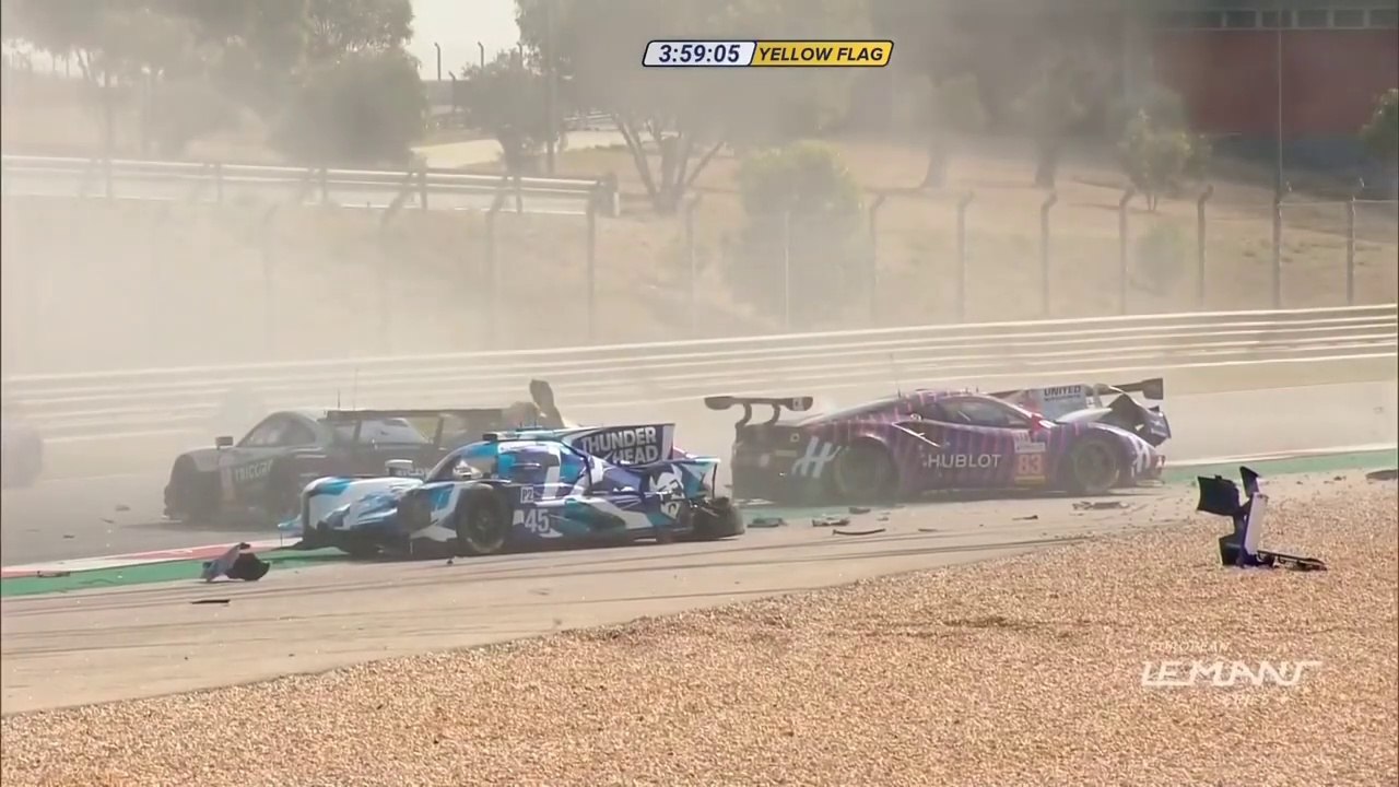 ELMS 2019 4H of Portimão Start Huge Pile Up Crash