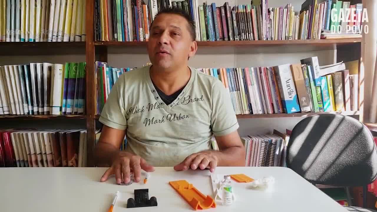Deficiente visual inventa dispositivo para medir insulina injetável